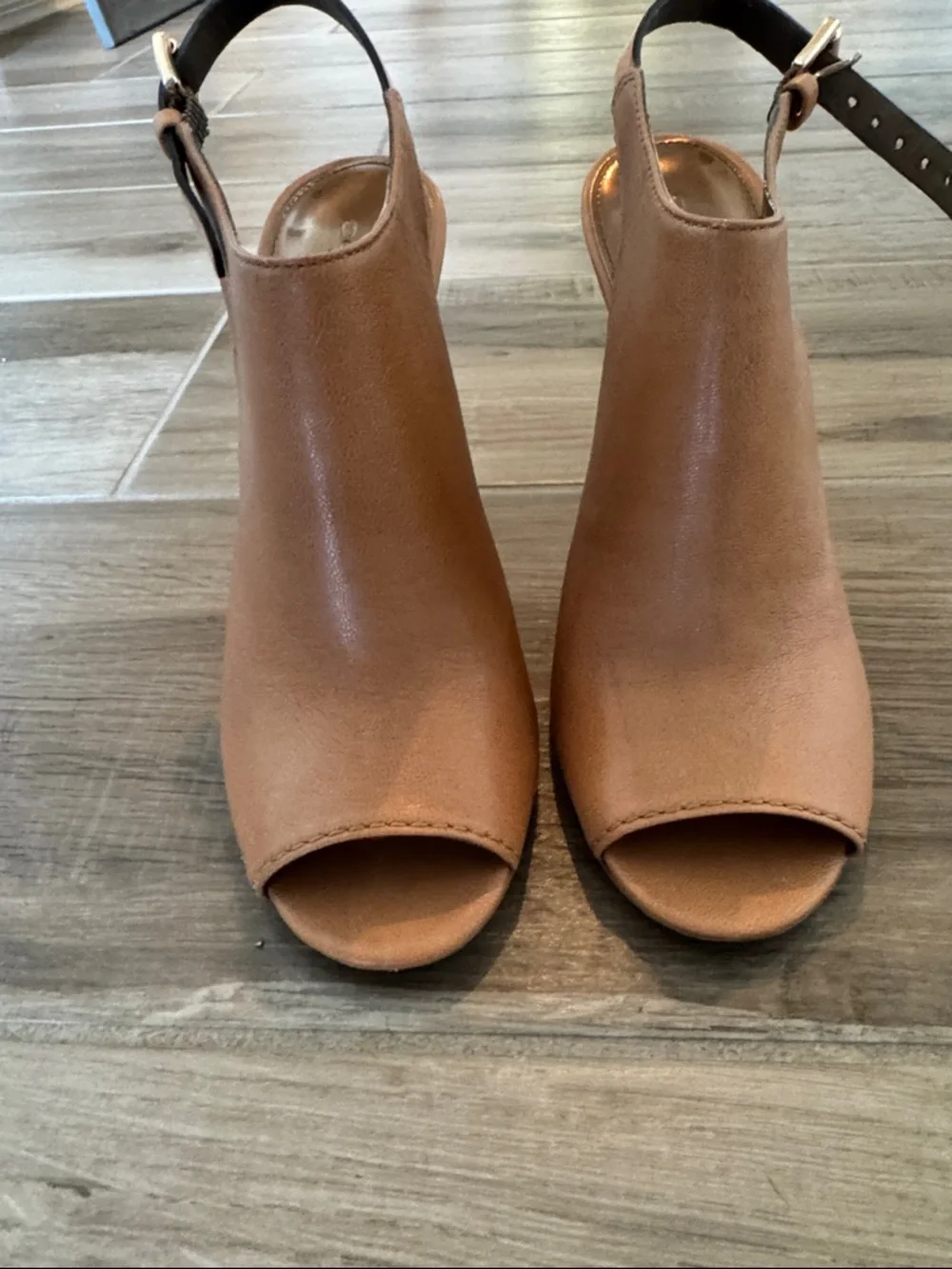 Coach 7 Lanora peep toe sling back heels - Picture 3 of 9